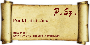 Pertl Szilárd névjegykártya